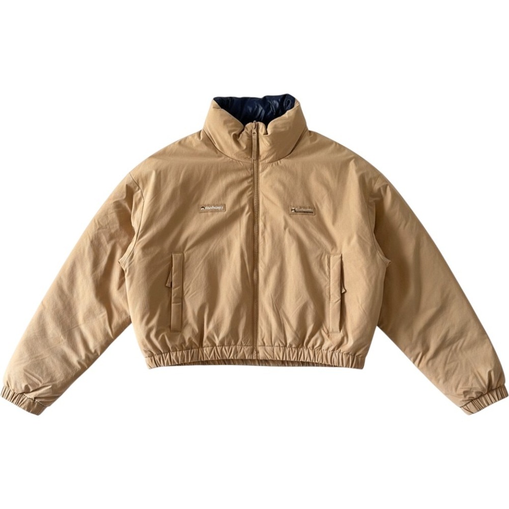 Madhappy‎ x Columbia  Cropped Quilted Jacket Women's Size XXL Tan Nylon Preppy